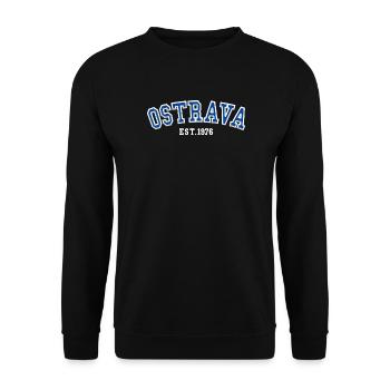 Ostrava Est. 1976 - Unisex Sweatshirt - black - Front - Alina (178cm) & Michal (187cm)