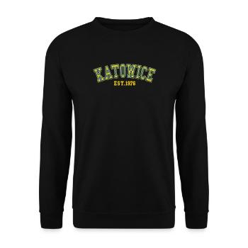 Katowice Est. 1976 - Unisex Sweatshirt - black - Front - Alina (178cm) & Michal (187cm)