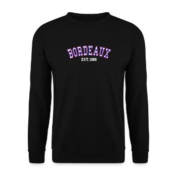 Bordeaux Est. 1986 - Unisex Sweatshirt - black - Front - Alina (178cm) & Michal (187cm)