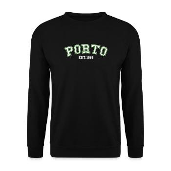 Porto Est. 1986 - Unisex Sweatshirt - black - Front - Alina (178cm) & Michal (187cm)