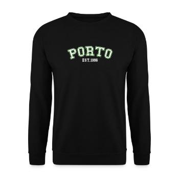 Porto Est. 1996 - Unisex Sweatshirt - black - Front - Alina (178cm) & Michal (187cm)