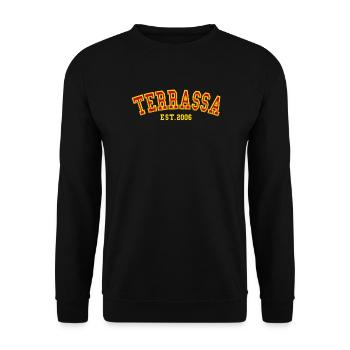Terrassa Est. 2006 - Unisex Sweatshirt - black - Front - Alina (178cm) & Michal (187cm)