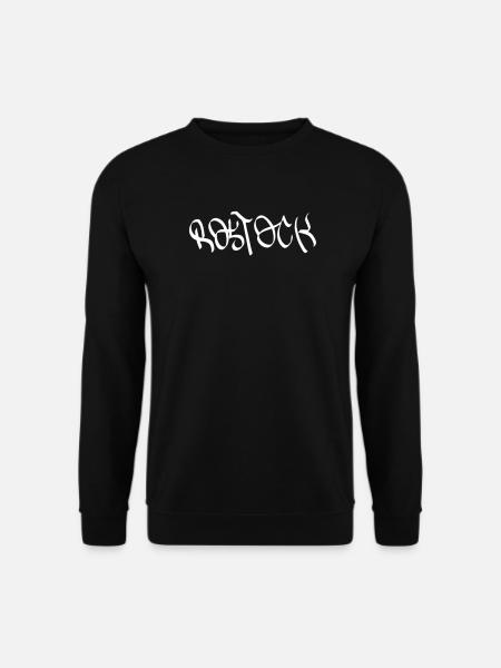 Rostock Graffiti Font on Black - Unisex Sweatshirt - black