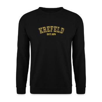 Krefeld Est. 1976 - Unisex Sweatshirt - black - Front - Alina (178cm) & Michal (187cm)