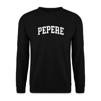 Pepere French Grandpa Pepere - Unisex Sweatshirt - black - Front - Alina (178cm) & Michal (187cm)