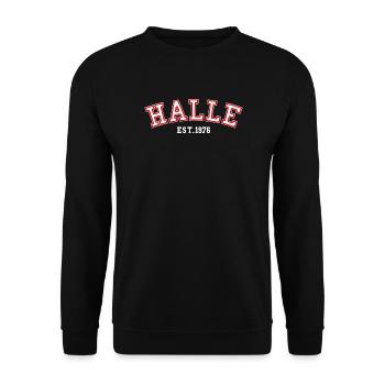 Halle fondée en 1976 - Sweat-shirt Unisexe - noir - Devant - Alina (178cm) & Michal (187cm)