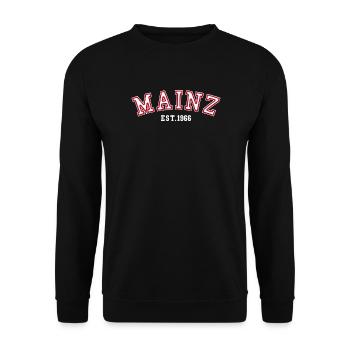Mainz Est. 1966 - Unisex Sweatshirt - black - Front - Alina (178cm) & Michal (187cm)