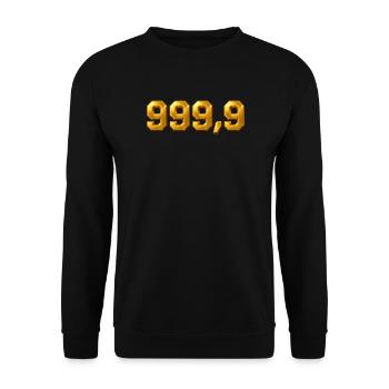 Fine gold 999.9 - Unisex Sweatshirt - black - Front - Alina (178cm) & Michal (187cm)