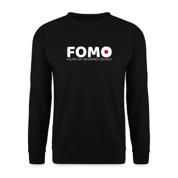 FOMO Osaka - Unisex Pullover - Schwarz - Vorne - Alina (178cm) & Michal (187cm)