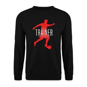 Meilleure idée de cadeau de mentor sportif d’entraîneur de soccer - Sweat-shirt Unisexe - noir - Devant - Alina (178cm) & Michal (187cm)