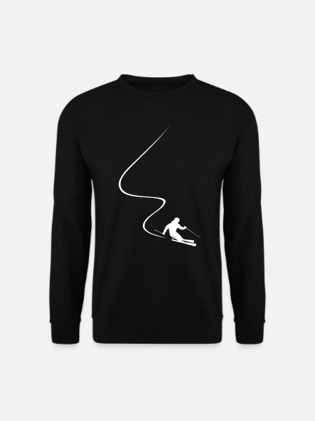 Skifahrer, slalom, skiing, skier, downhill ski - Unisex Pullover - Schwarz