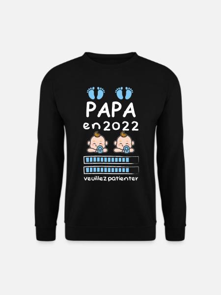Jumeaux adorables, pour futur papa en 2022 - Sweat-shirt Unisexe - noir