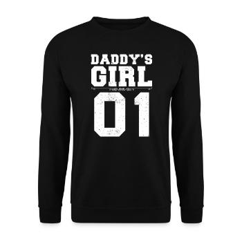 Daddy's Girl 01 Familie Matching Frauen Tochter - Unisex Pullover - Schwarz - Vorne - Alina (178cm) & Michal (187cm)