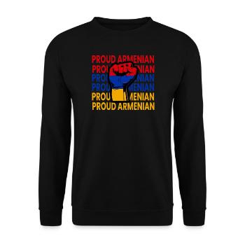 Armenia Faust Armenia Flag Armenian Pride - Unisex Sweatshirt - black - Front - Alina (178cm) & Michal (187cm)
