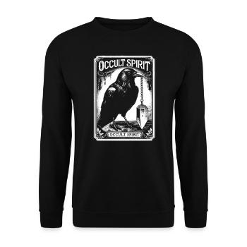 Occult Spirit Raven Pendulum - Unisex Sweatshirt - black - Front - Alina (178cm) & Michal (187cm)