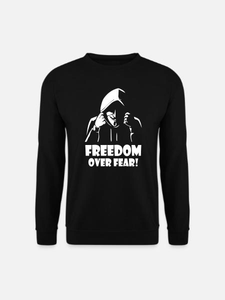 Freedom Over Fear Anonymous - Unisex Sweatshirt - black