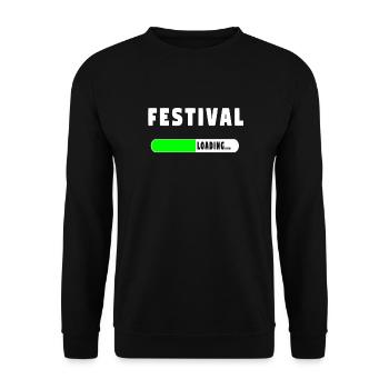 Festival Loading Shirt! - Unisex Pullover - Schwarz - Vorne - Alina (178cm) & Michal (187cm)