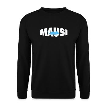 MAUSI - Unisex Pullover - Schwarz - Vorne - Alina (178cm) & Michal (187cm)