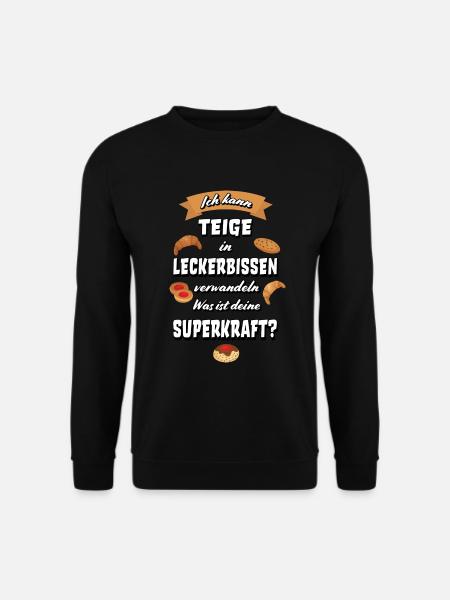 Bäcker backen Bäckerin Hobby Bäcker Geschenkidee - Unisex Pullover - Schwarz