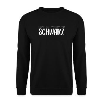 Farbenfrohes Schwarz Typo - Unisex Pullover - Schwarz - Vorne - Alina (178cm) & Michal (187cm)