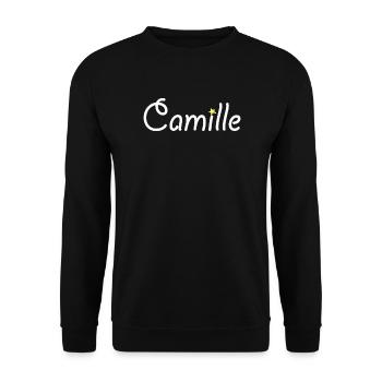 Camille - Sweat-shirt Unisexe - noir - Devant - Alina (178cm) & Michal (187cm)