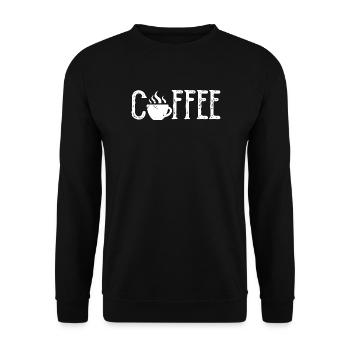 Coffee Cafe Coffee Love Gastro Bar Bistro Symbol - Unisex Sweatshirt - black - Front - Alina (178cm) & Michal (187cm)