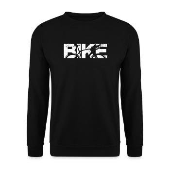 Stadt-Fahrrad-Silhouette - Unisex Pullover - Schwarz - Vorne - Alina (178cm) & Michal (187cm)