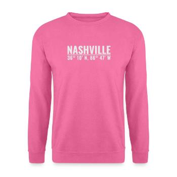 Nashville Koordinaten Shirt - Unisex Pullover - Pink - Vorne