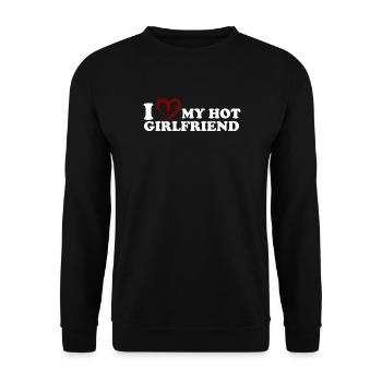 J’adore mon design de petite amie sexy - Sweat-shirt Unisexe - noir - Devant - Alina (178cm) & Michal (187cm)