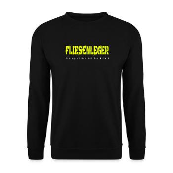 Fliesenleger Design - Unisex Pullover - Schwarz - Vorne - Alina (178cm) & Michal (187cm)