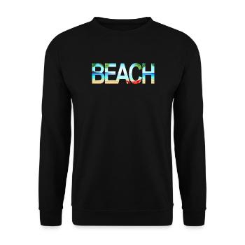 Beach - Unisex Pullover - Schwarz - Vorne - Alina (178cm) & Michal (187cm)