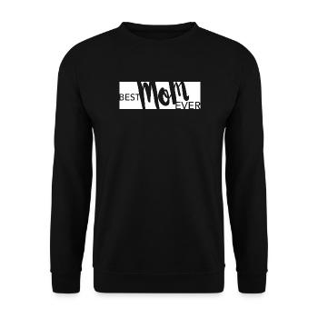 best mom ever muttertag mama geschenk lettering - Unisex Pullover - Schwarz - Vorne - Alina (178cm) & Michal (187cm)