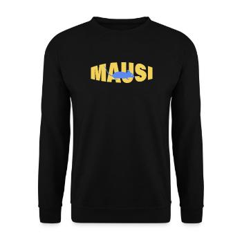 MAUSI - Unisex Pullover - Schwarz - Vorne - Alina (178cm) & Michal (187cm)