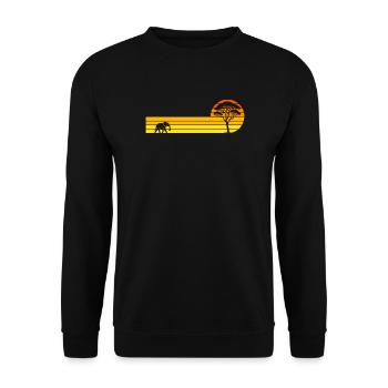 African sunset - Unisex Sweatshirt - black - Front - Alina (178cm) & Michal (187cm)