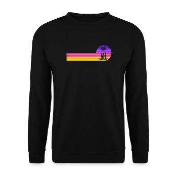 Coucher de soleil sur la plage - Sweat-shirt Unisexe - noir - Devant - Alina (178cm) & Michal (187cm)