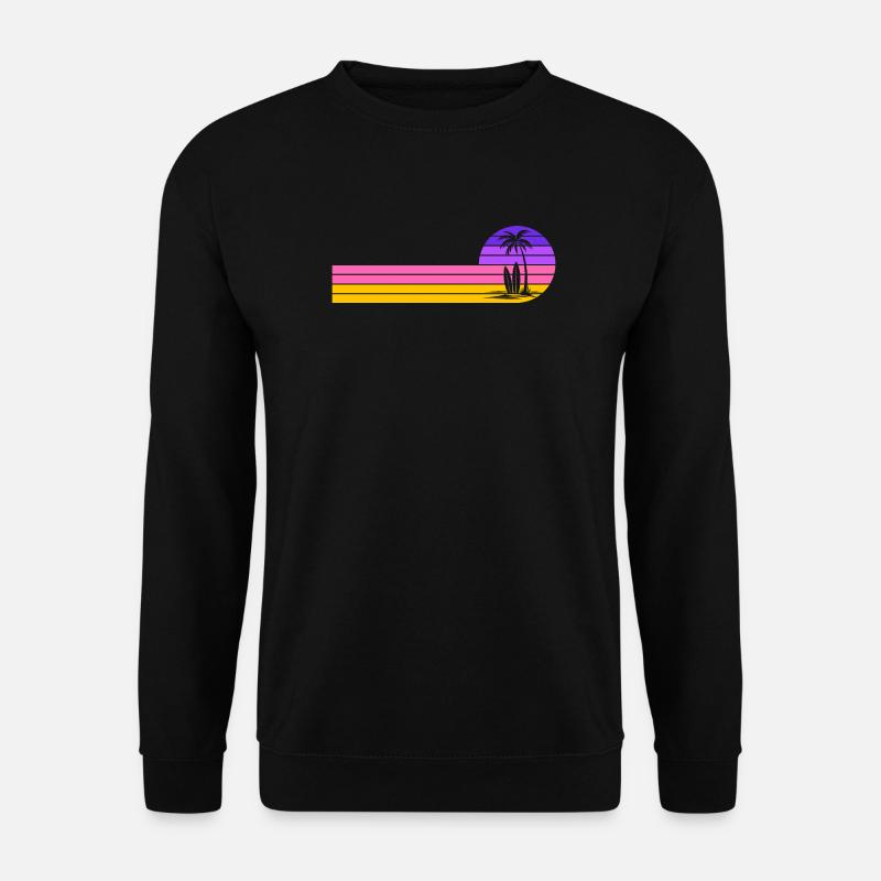 Sonnenuntergang am Strand - Unisex Pullover - Schwarz