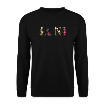 Leni - Unisex Sweatshirt - black - Front - Alina (178cm) & Michal (187cm)
