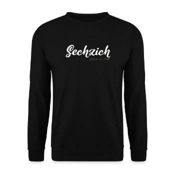 Sechzich n’est qu’un chiffre - Sweat-shirt Unisexe - noir - Devant - Alina (178cm) & Michal (187cm)