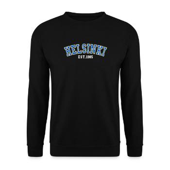 Helsinki Est.1985 - Unisex Sweatshirt - black - Front - Alina (178cm) & Michal (187cm)