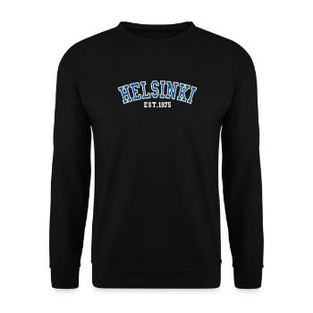 Helsinki Est.1975 - Unisex Sweatshirt - black - Front - Alina (178cm) & Michal (187cm)