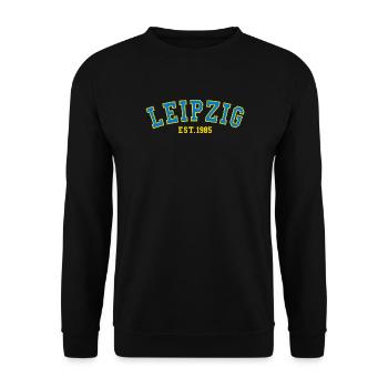 Leipzig Est. 1985 - Unisex Sweatshirt - black - Front - Alina (178cm) & Michal (187cm)