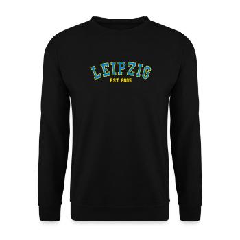Leipzig Est. 2005 - Unisex Sweatshirt - black - Front - Alina (178cm) & Michal (187cm)