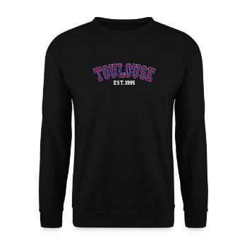 Toulouse Est. 1995 - Unisex Sweatshirt - black - Front - Alina (178cm) & Michal (187cm)