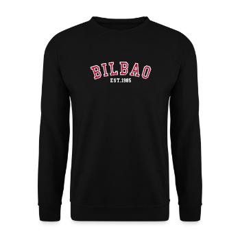 Bilbao Est. 1985 - Unisex Sweatshirt - black - Front - Alina (178cm) & Michal (187cm)