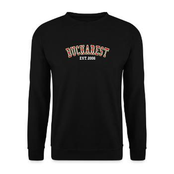 Bukarest, Est. 2006 - Unisex Pullover - Schwarz - Vorne - Alina (178cm) & Michal (187cm)