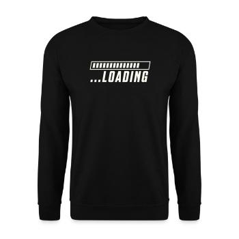 Ladebalken Loading Fortschritt - Unisex Pullover - Schwarz - Vorne - Alina (178cm) & Michal (187cm)