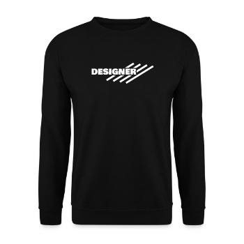 Geschenk für Designer - Unisex Pullover - Schwarz - Vorne - Alina (178cm) & Michal (187cm)