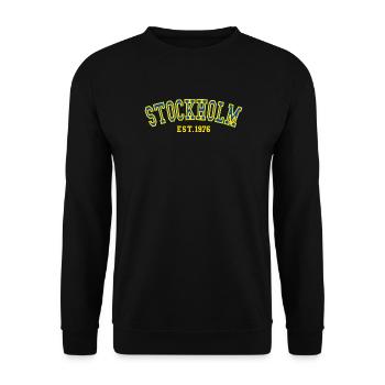 Stockholm gegründet 1976 - Unisex Pullover - Schwarz - Vorne - Alina (178cm) & Michal (187cm)