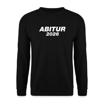 Abi 2026 - Abitur - Gift | minimal design - Unisex Sweatshirt - black - Front - Alina (178cm) & Michal (187cm)