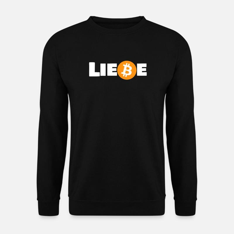 Liebe_Bitcoin - Unisex Pullover - Schwarz